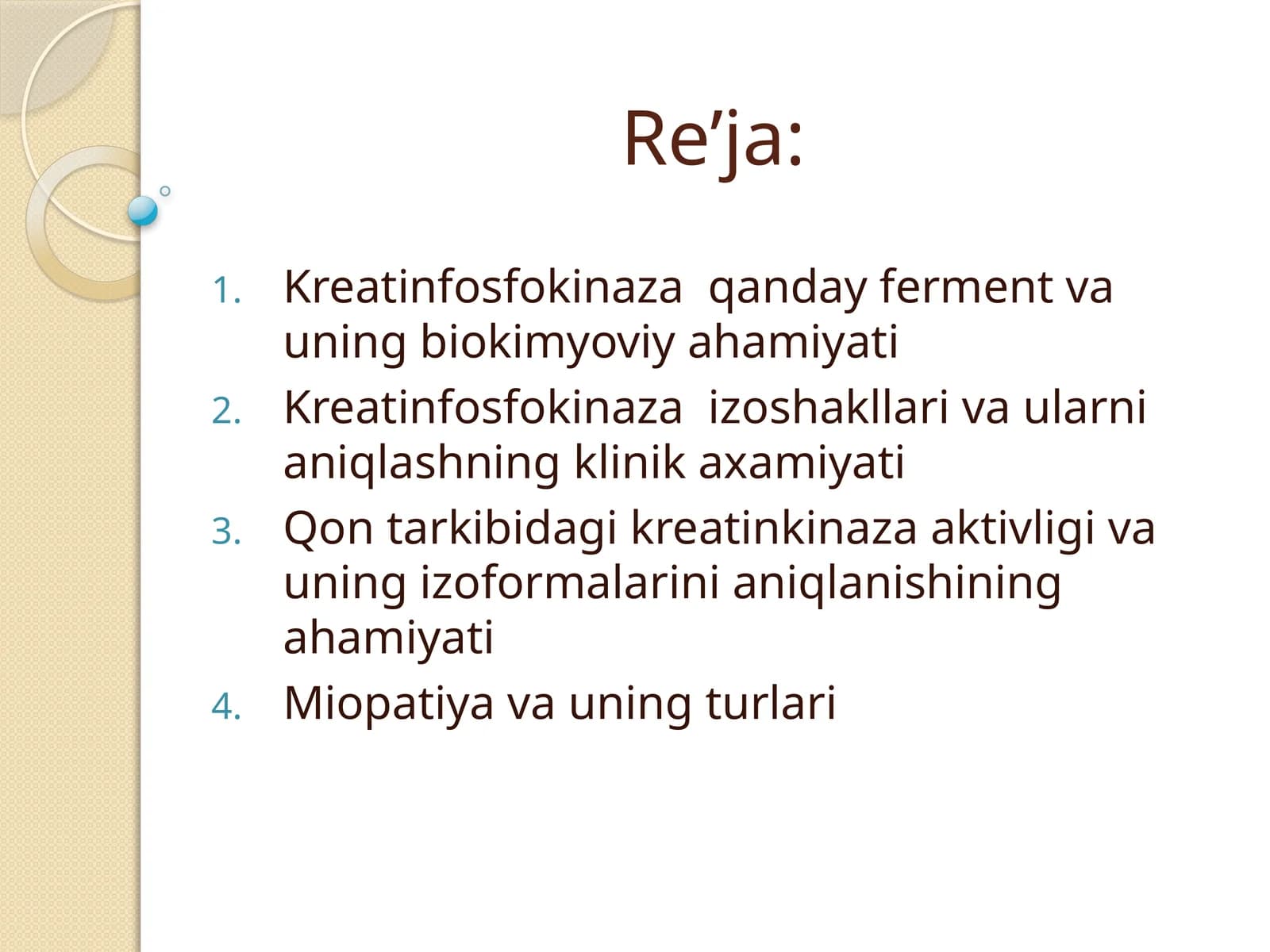 Kreatin fosfokinaza, miopatiyalar, mushak denervatsiasi