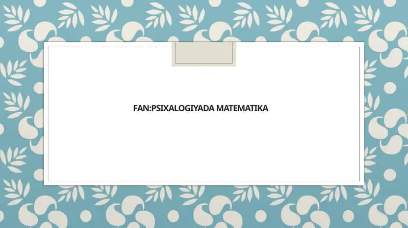 Musbat sonlar ustida to'rt amalga doir misollar.Kasr haqida  tushuncha va ular ustida amallar.