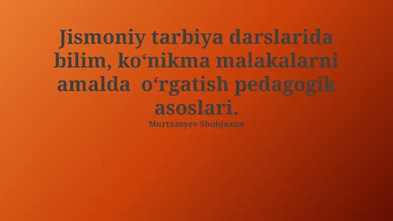 Jismoniy tarbiya darslari