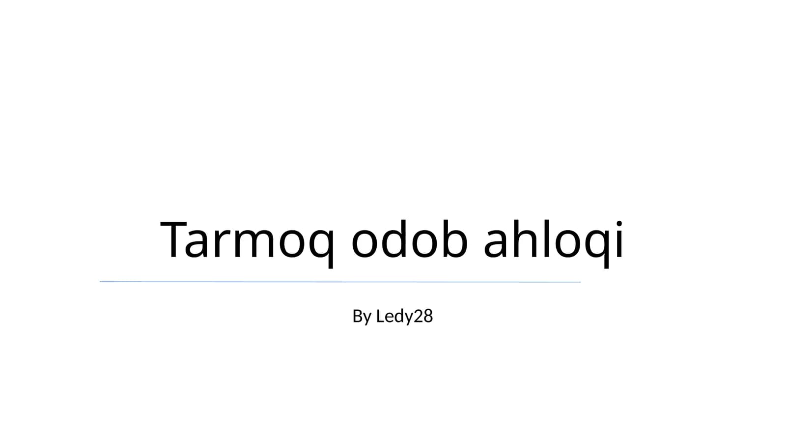 Tarmoq odob ahloqi