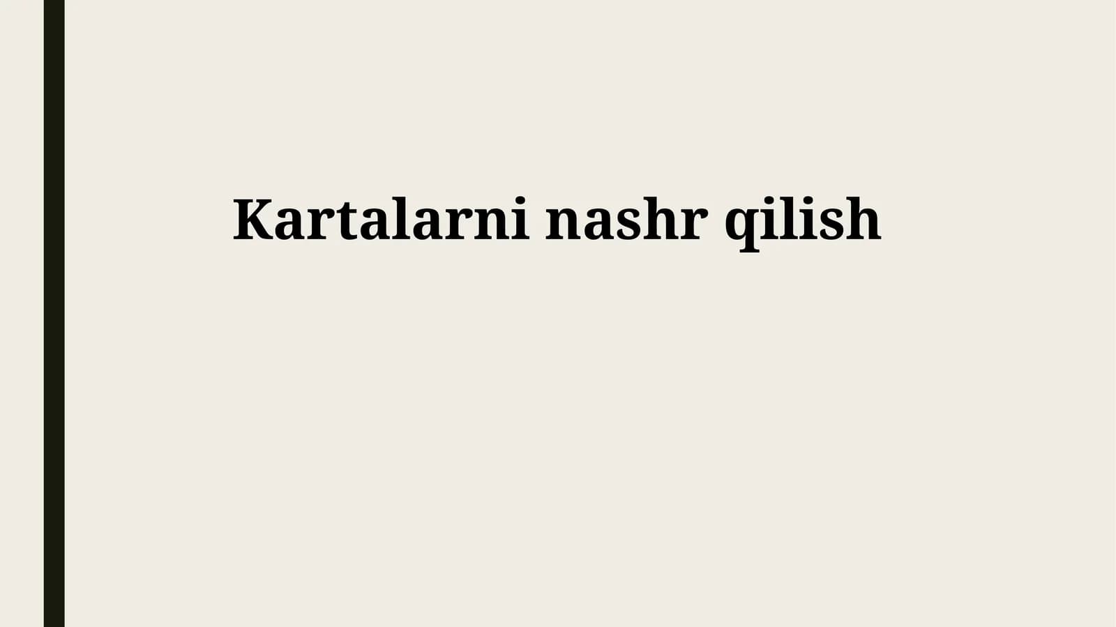 Kartalarni nashr qilish