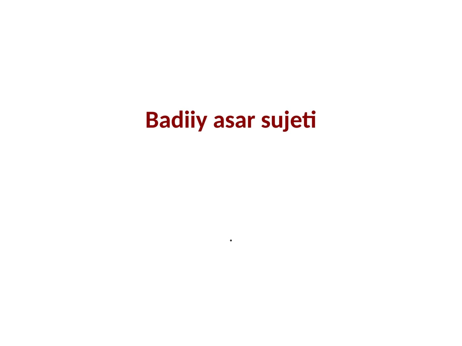 Badiiy asar sujeti