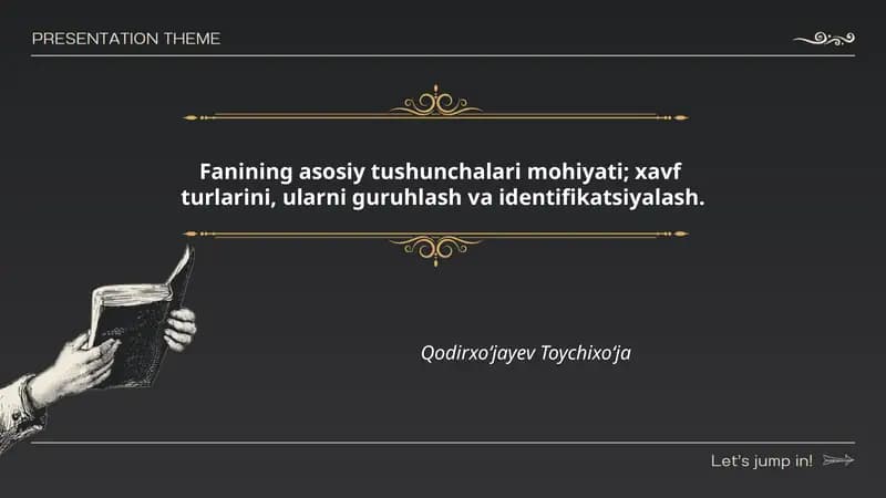Fanning asosiy tushunchalari