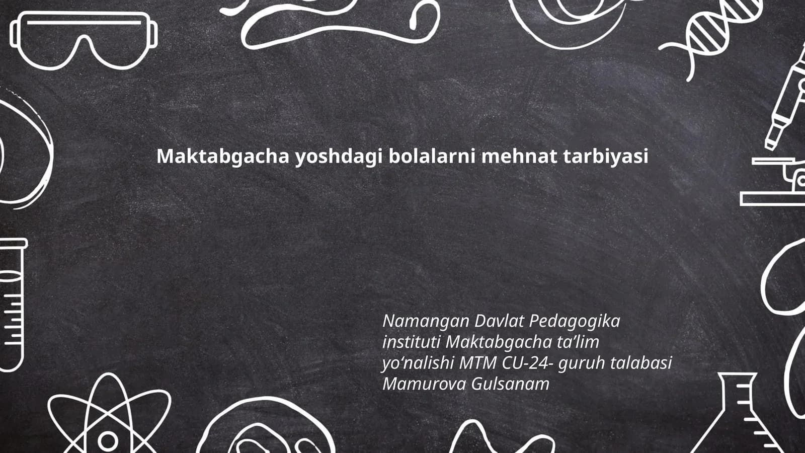 Maktabgacha yoshdagi bolalarni mehnat tarbiyasi