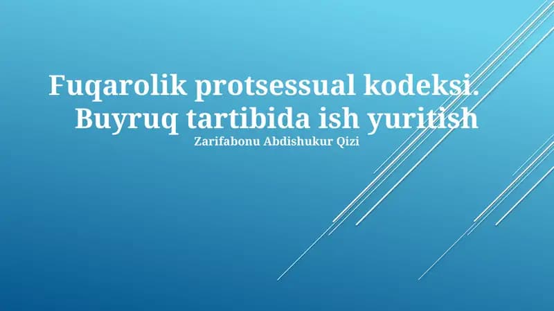 Fuqarolik protsessual kodeksi