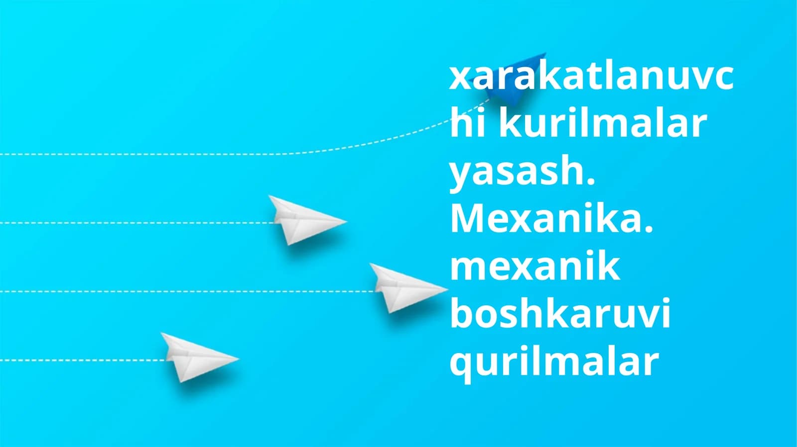 Mexanik boshqariladigan qurilmalar