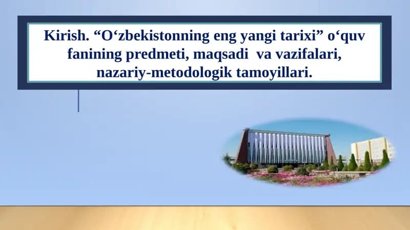 O‘zbekistonning eng yangi tarixi