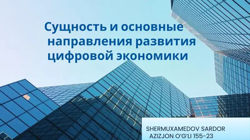 Определение цифровой экономики