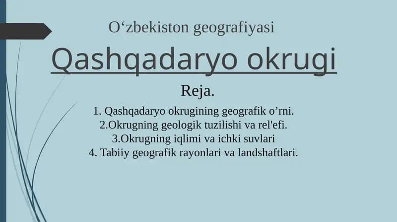 Qashqadaryo okrugi