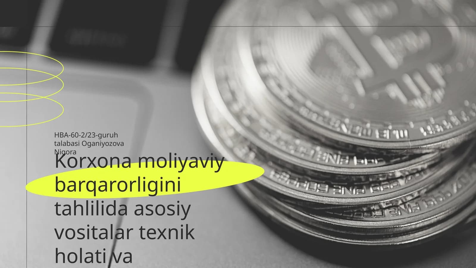 Korxona moliyaviy barqarorligini tahlilida asosiy vositalar texnik holati va samaradorligini tahlili