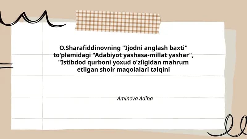 Adabiyot yashasa-millat yashar