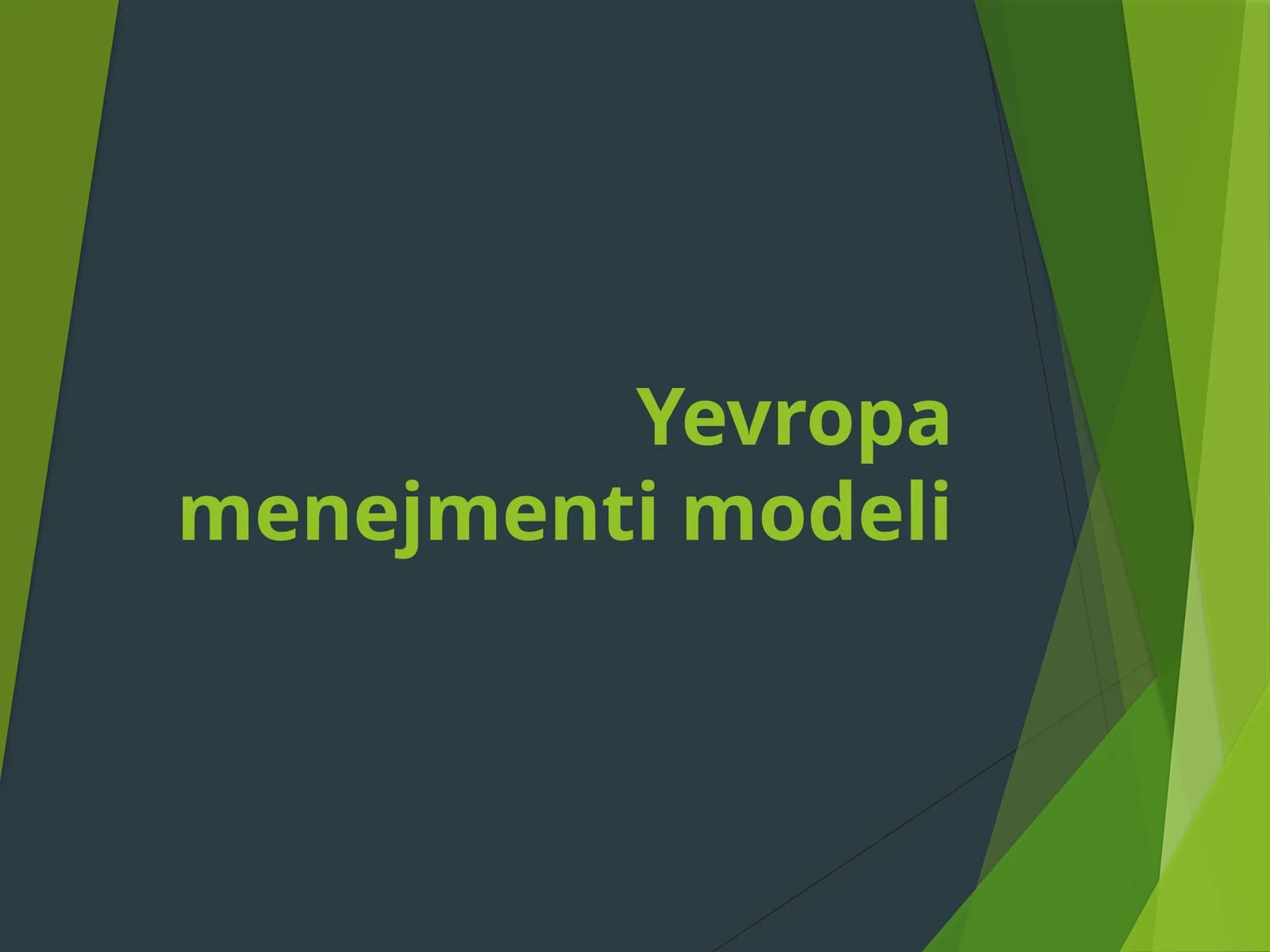 Yevropa menejmenti modeli