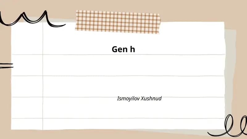 Gen h ning molekulyar tuzilishi