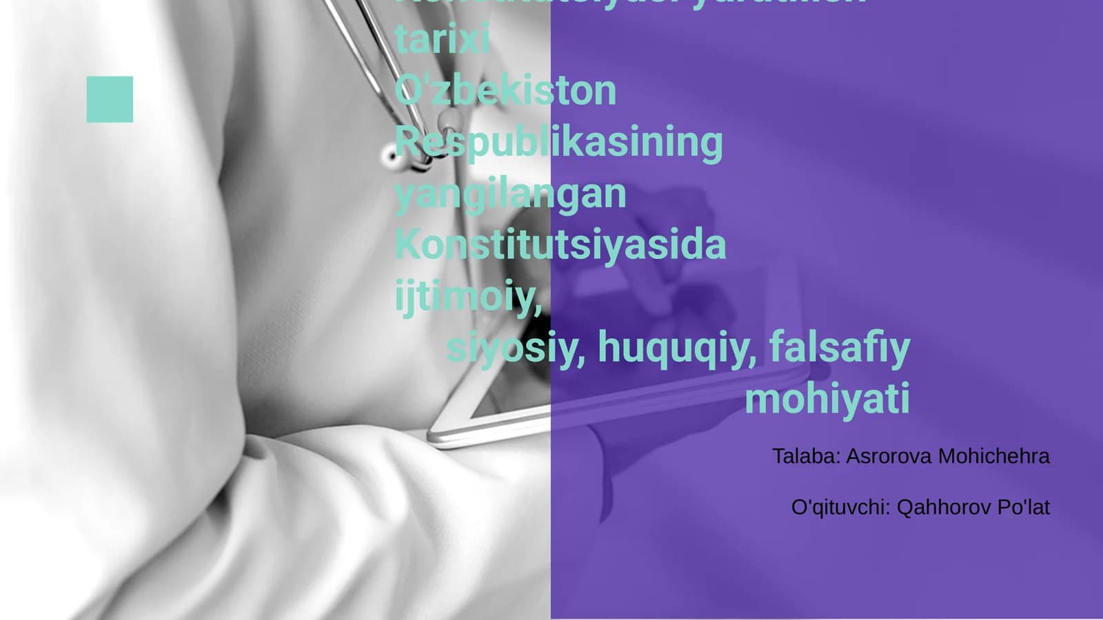 Mustaqil O'zbekiston Respublikasi Konstitutsiyasi yaratilish tarixi
