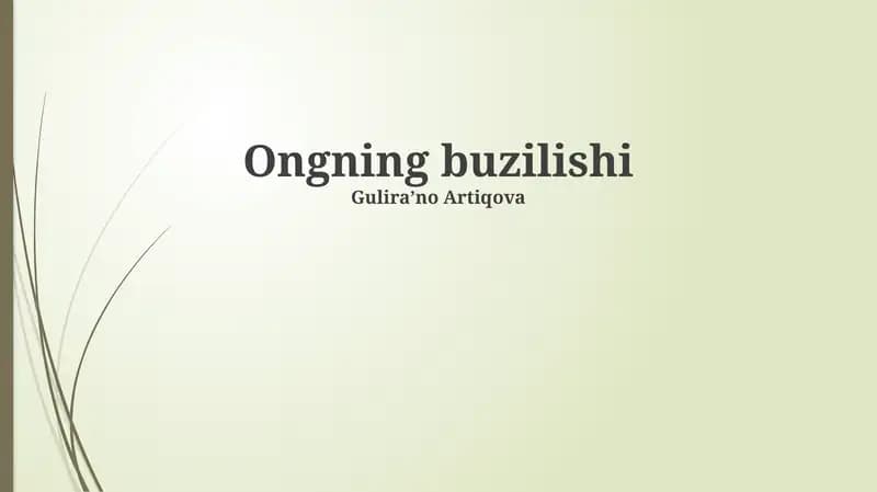 Eshitish qobiliyatining buzilishi