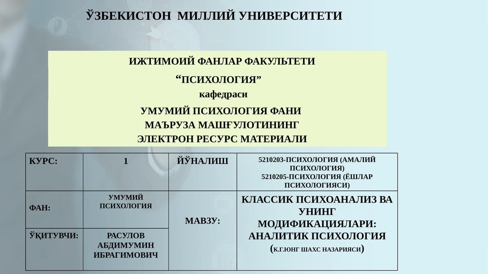 5210203-Психология (Амалий Психология)