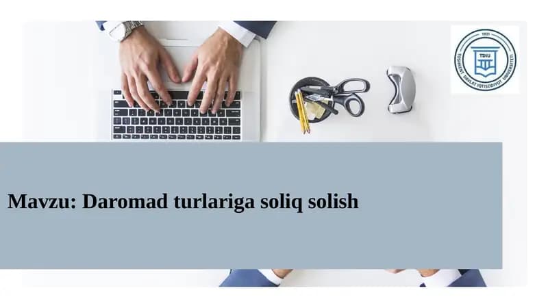 Daromad turlariga soliq solish