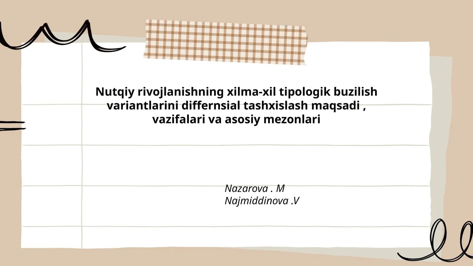 Differensial tashxisning maqsadi va asosiy prinsiplari