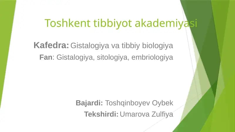 Hid bilish organing tuzulishi va uning regeneratsiya qilish xususiyati