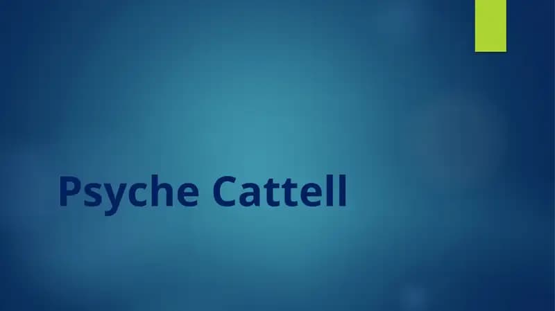 Psyche Cattell