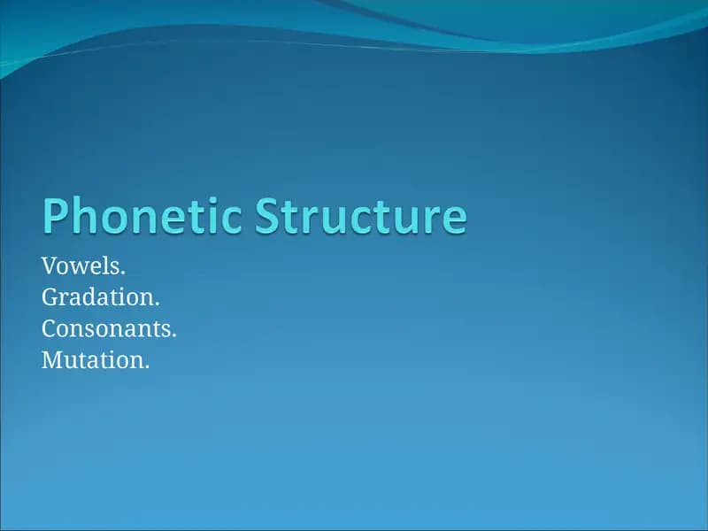 Vowels