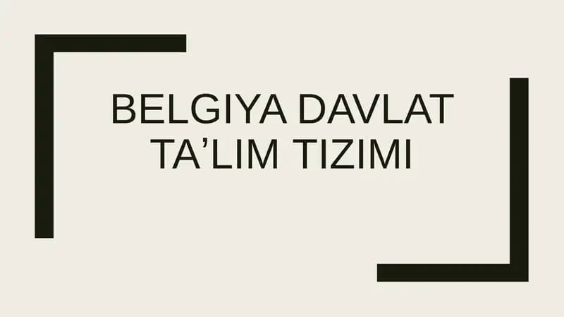Belgiyadagi ta'lim tizimi