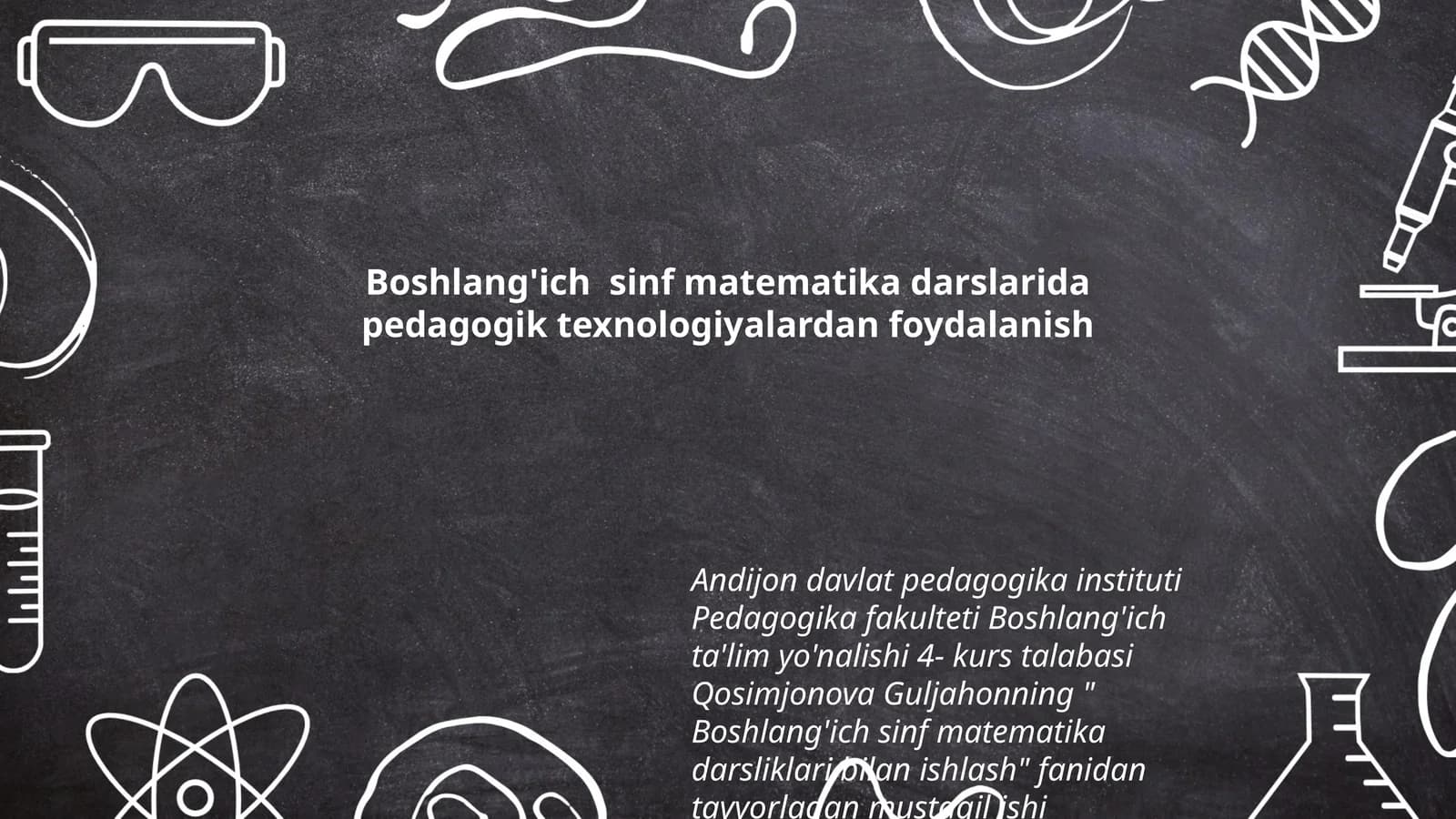 Boshlang'ich sinf matematika darslarida pedagogik texnologiyalardan foydalanish