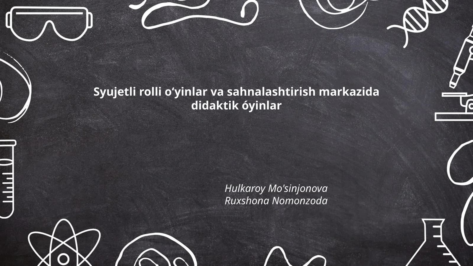 Syujetli rolli oʻyinlar va sahnalashtirish markazida didaktik óyinlar