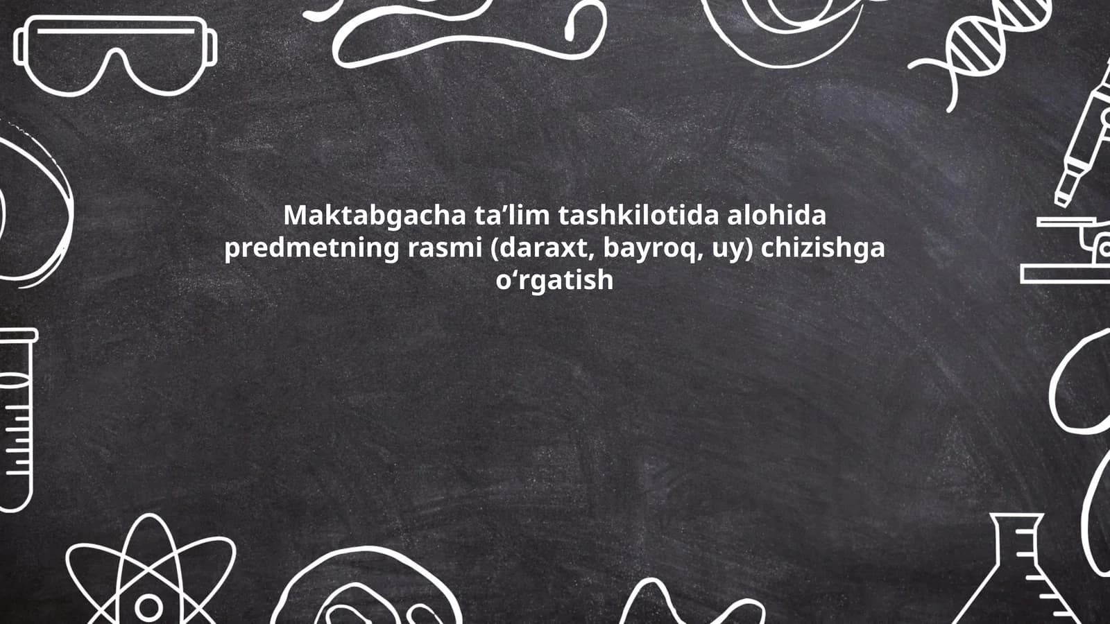 Daraxt, bayroq, uy rasmi chizish