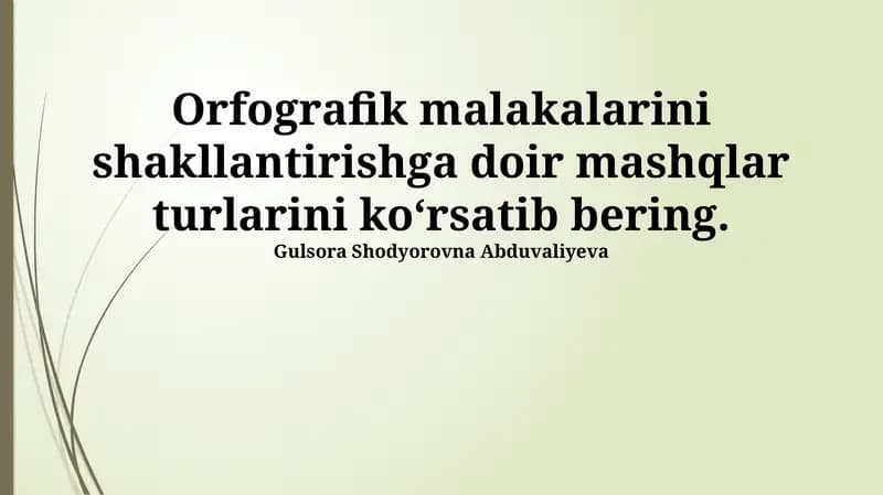 Morfemalarni ajratish va tahlil qilish