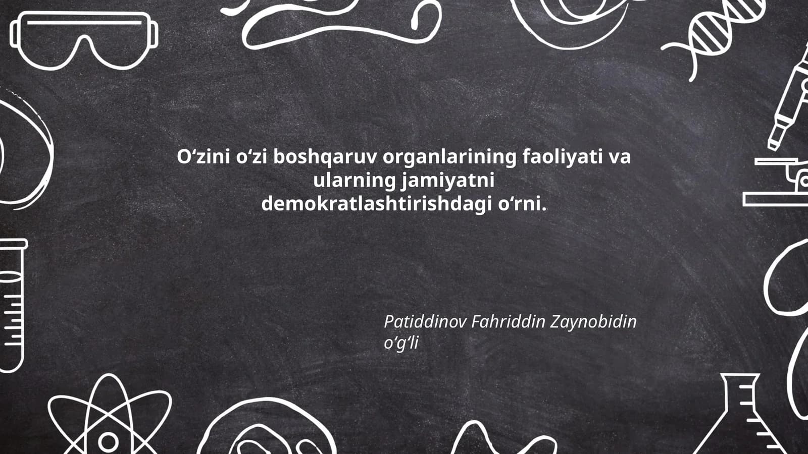 O‘zini o‘zi boshqaruv organlarining faoliyati va ularning jamiyatni demokratlashtirishdagi o‘rni