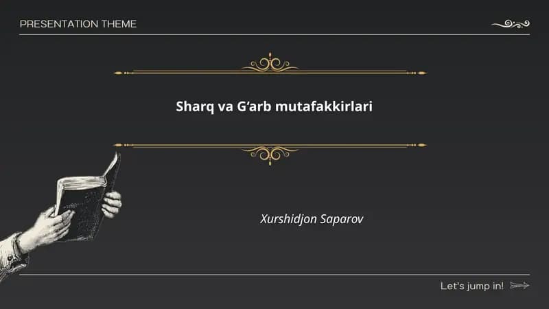 Sharq va G‘arb mutafakkirlari