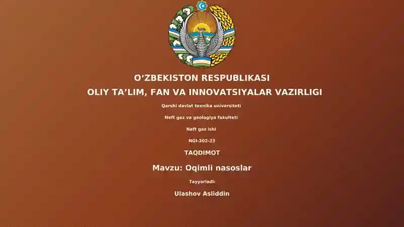 Oqimli nasoslar