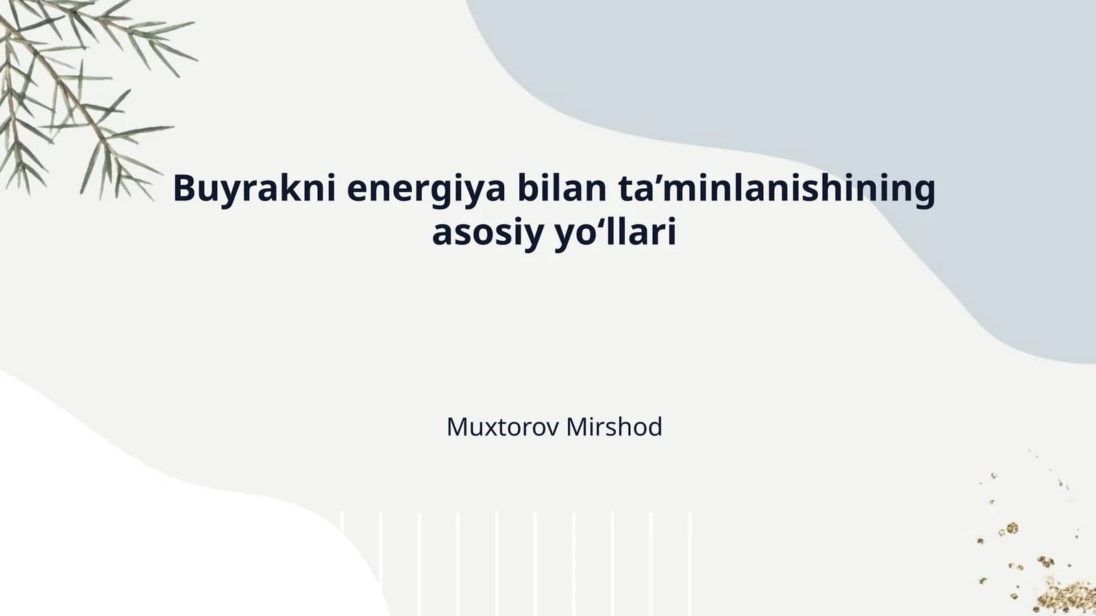 Buyrakni energiya bilan ta’minlanishining asosiy yo‘llari
