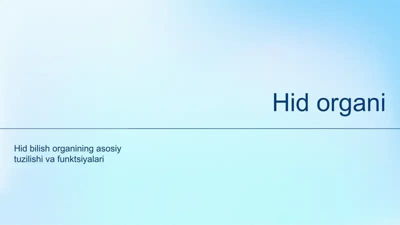 Hid organi