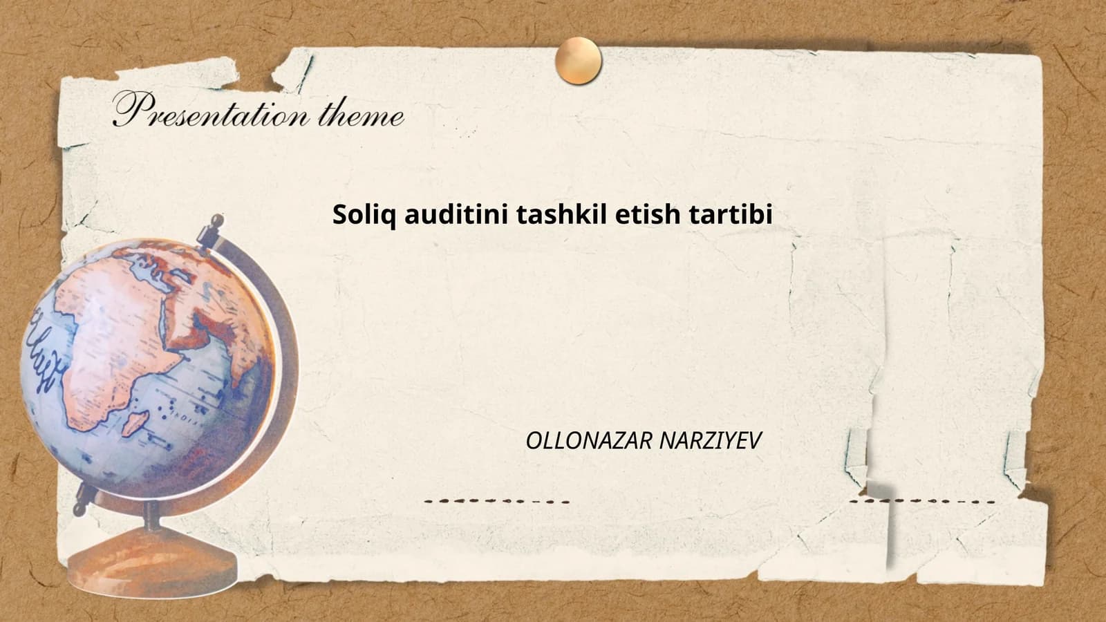 Soliq auditini tashkil etish tartibi