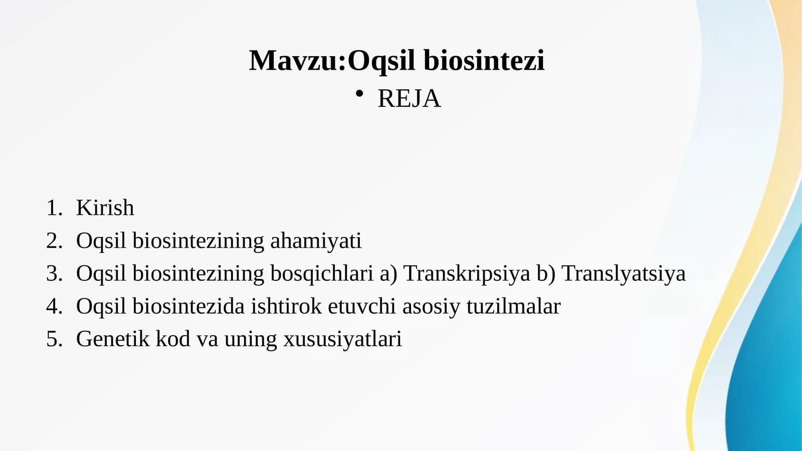 Oqsil biosintezi