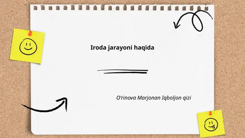 Iroda jarayoni haqida