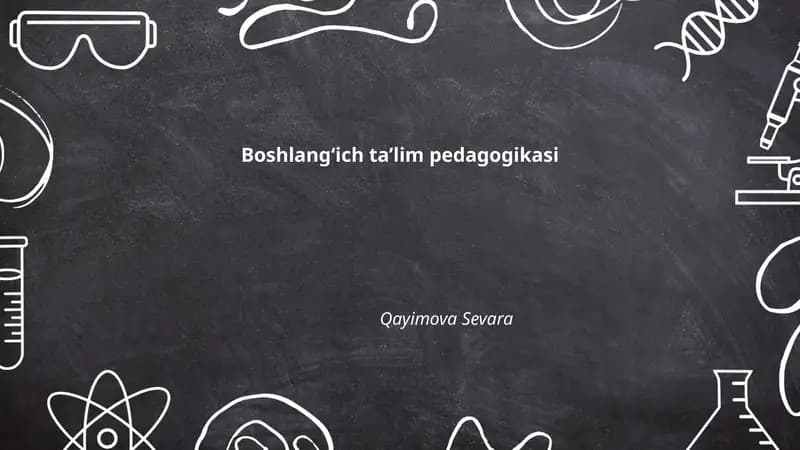 Boshlang‘ich ta’lim pedagogikasi