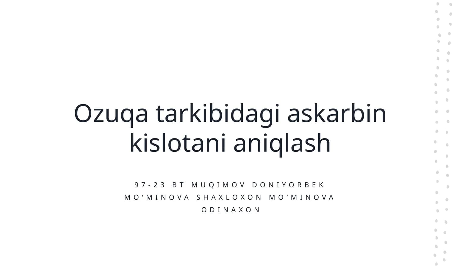 Askorbin kislotasi (Vitamin C)