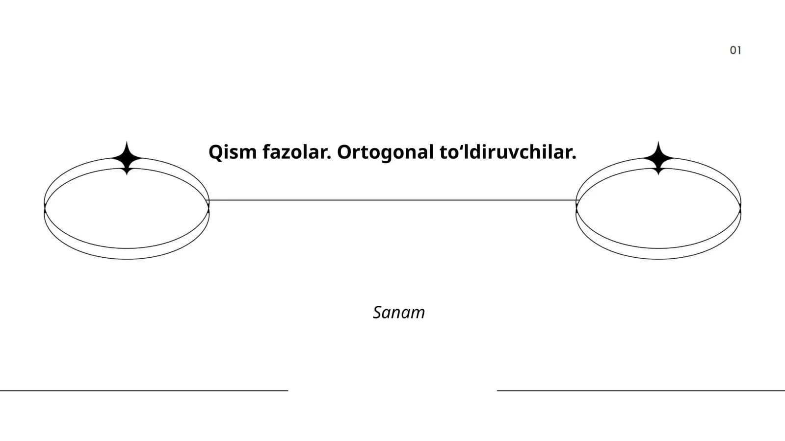 Qism fazolari va ortogonal to‘ldiruvchilar