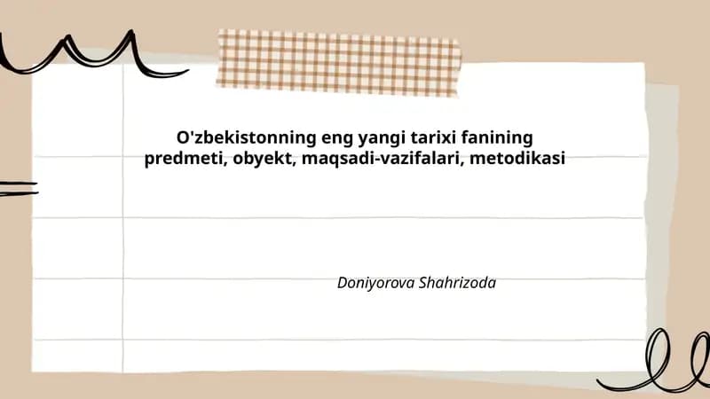 O'zbekistonning eng yangi tarixi