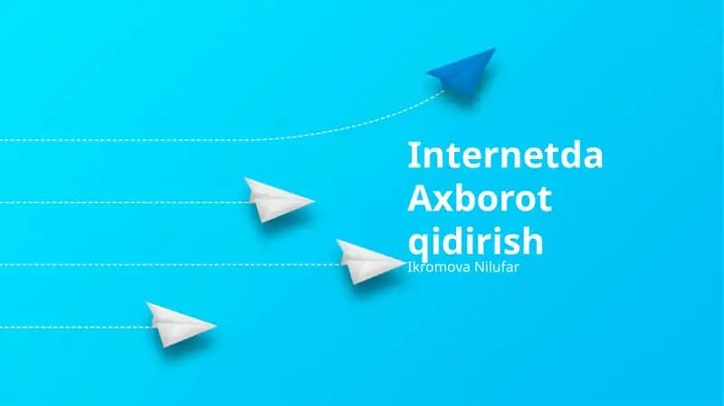 Internetda Axborot qidirish