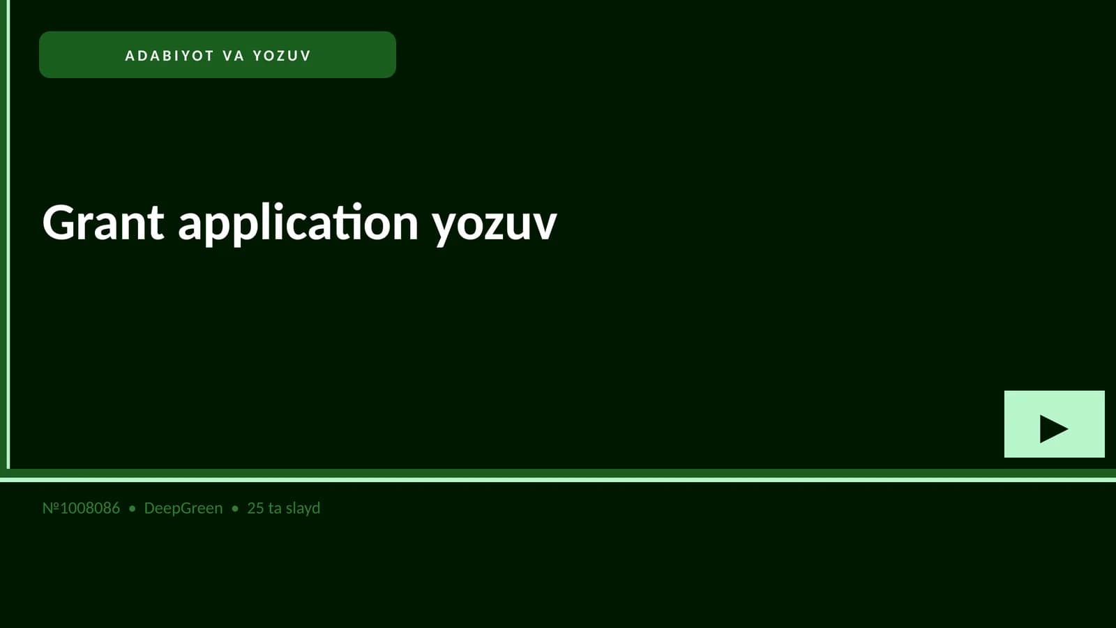 ADABIYOT VA YOZUV