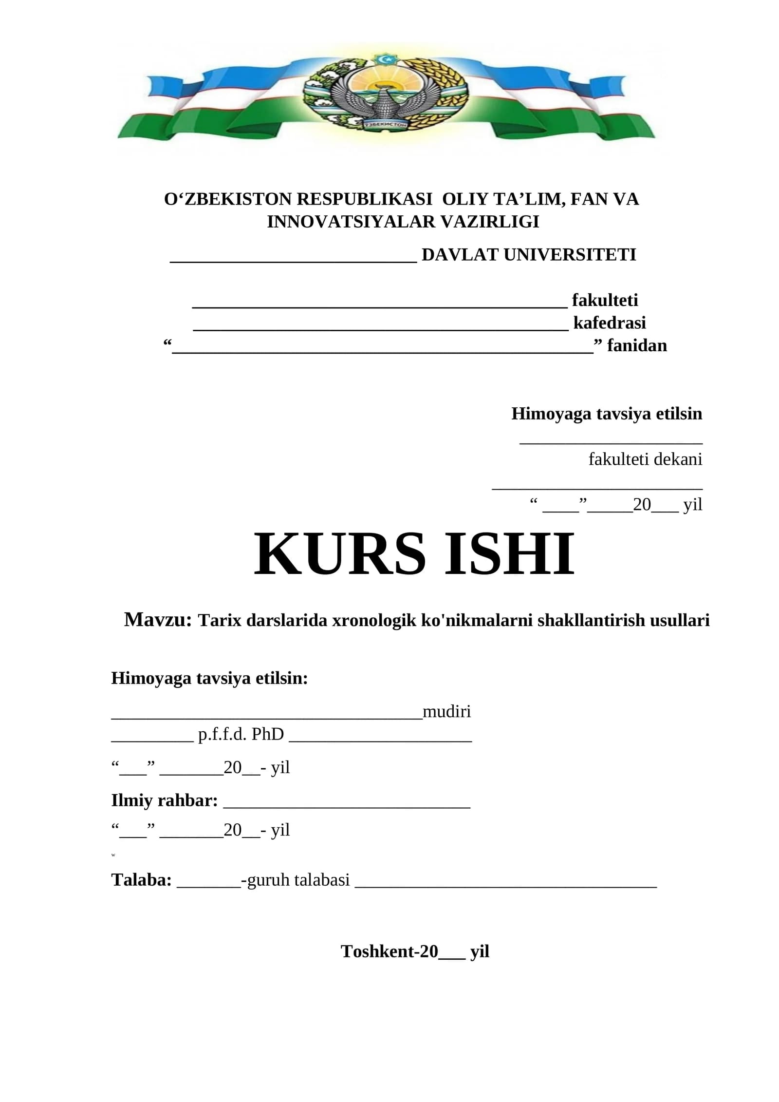 Tarix darslarida xronologik ko'nikmalarni shakllantirish usullari