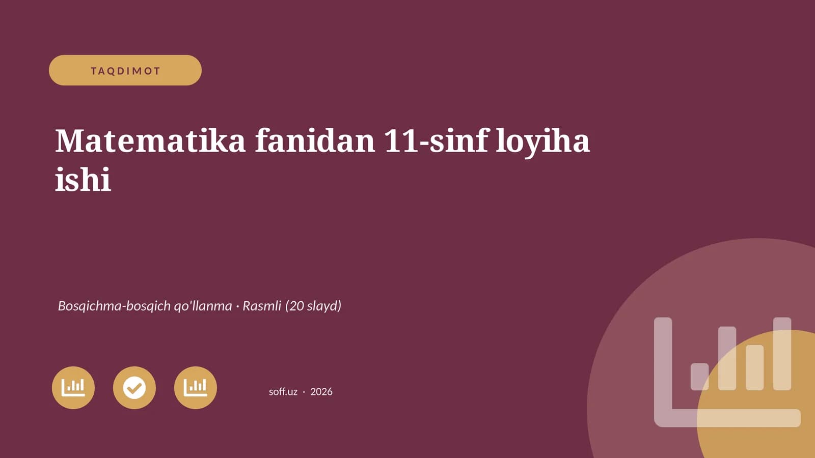 Matematika fanidan 11-sinf loyiha ishi