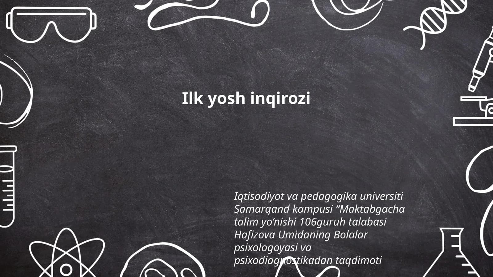 Bolalar psixologoyasi va psixodiagnostika
