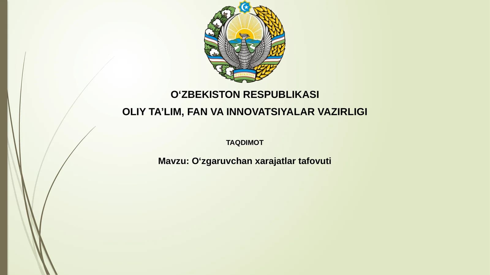 O‘zgaruvchan xarajatlar tafovuti