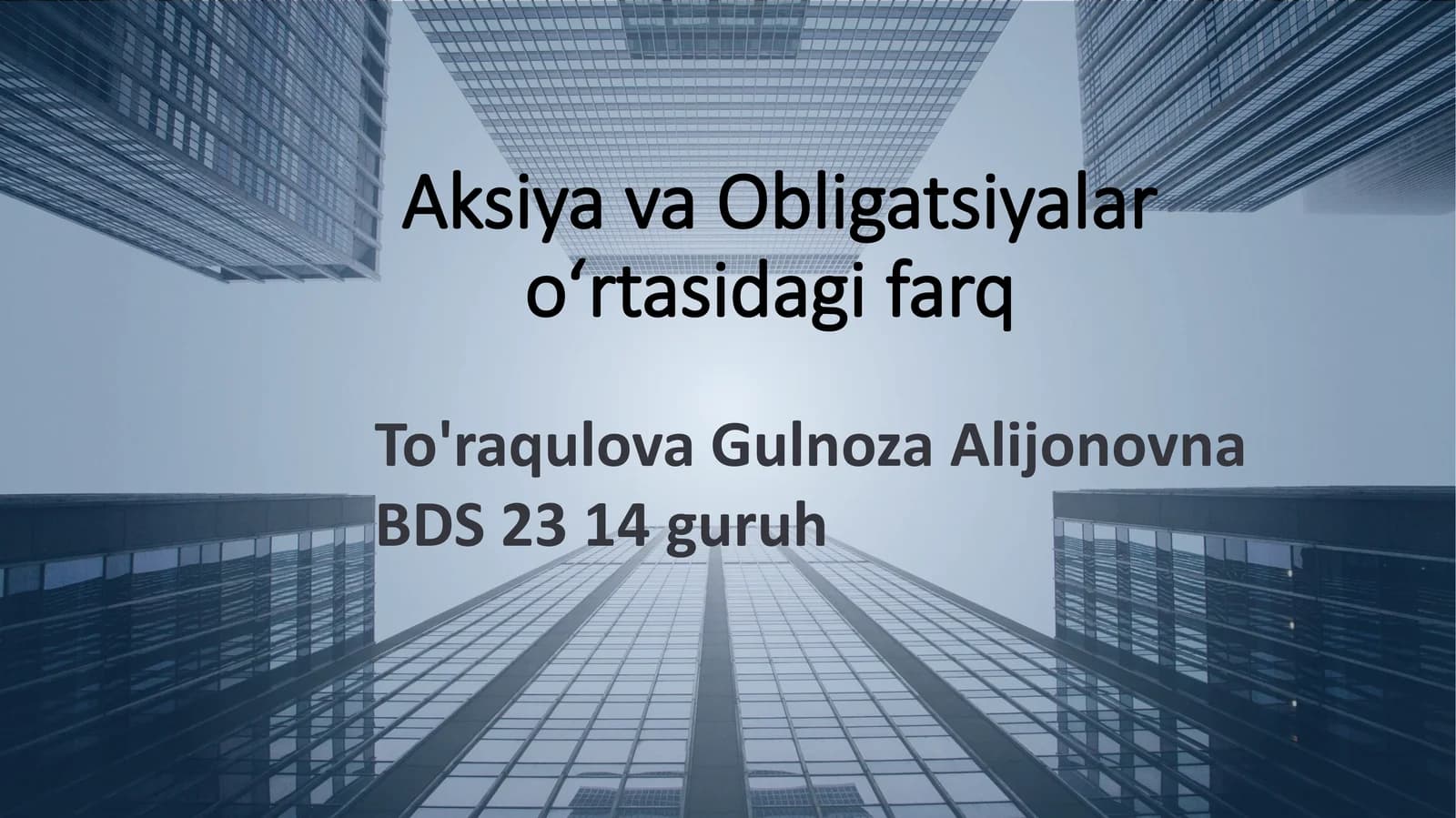 Aksiya va Obligatsiyalar o'rtasidagi farq