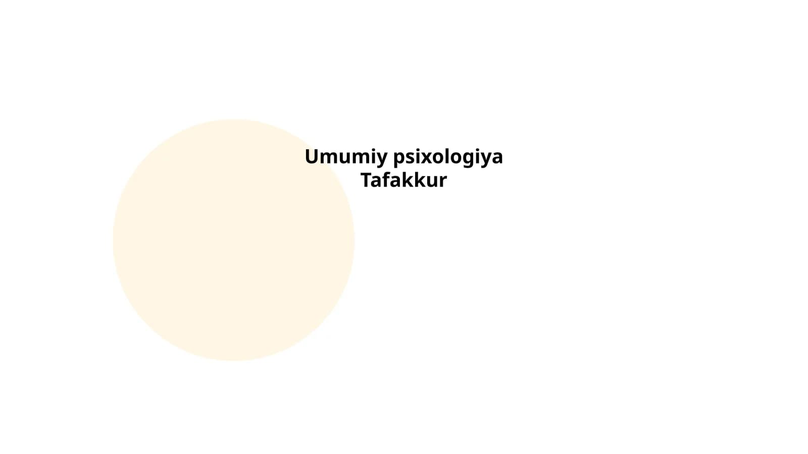 Umumiy psixologiyaTafakkur